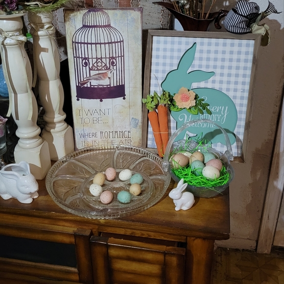 Easter basket & egg platter crystal - Picture 4 of 4